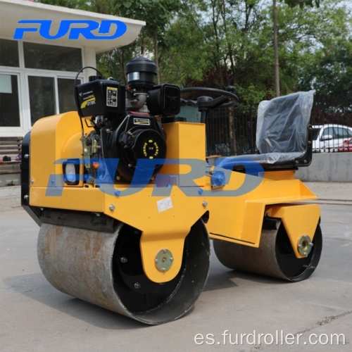 Mini compactador de rodillos compactadores de carretera con motor diesel de 700 kg (FYL-850)